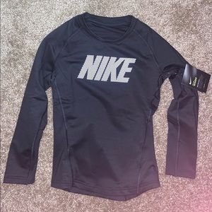 Nike pro warm big kids long sleeve crew